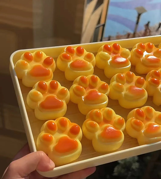 Handmade Silicone Caramel Cat Paw Stress Relief Squishy Toy