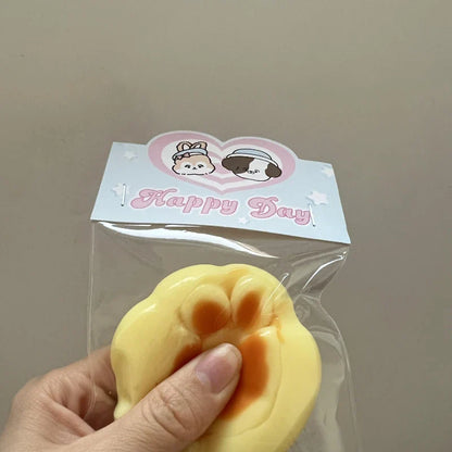 Handmade Silicone Caramel Cat Paw Stress Relief Squishy Toy