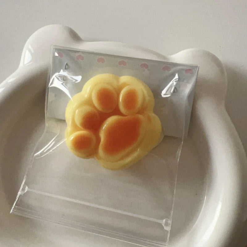 Handmade Silicone Caramel Cat Paw Stress Relief Squishy Toy
